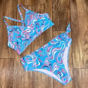 Women's Swirl Print Bikini Woman Size 3X